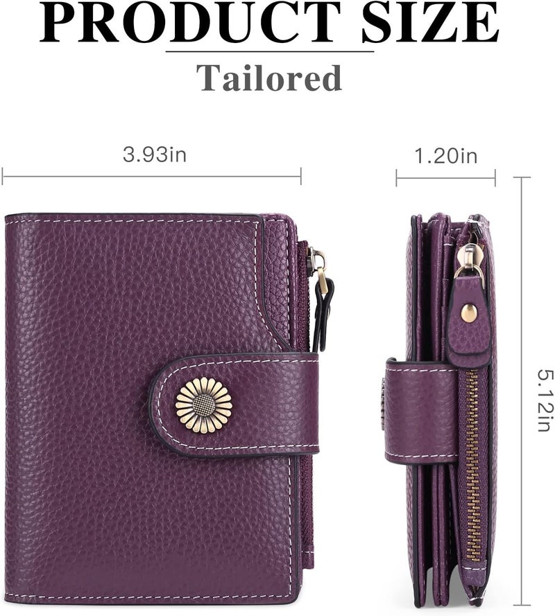FALAN MULE Small Wallet for Women Leather Bifold Compact Small Womens Wallet with RFID Blocking - Image 3